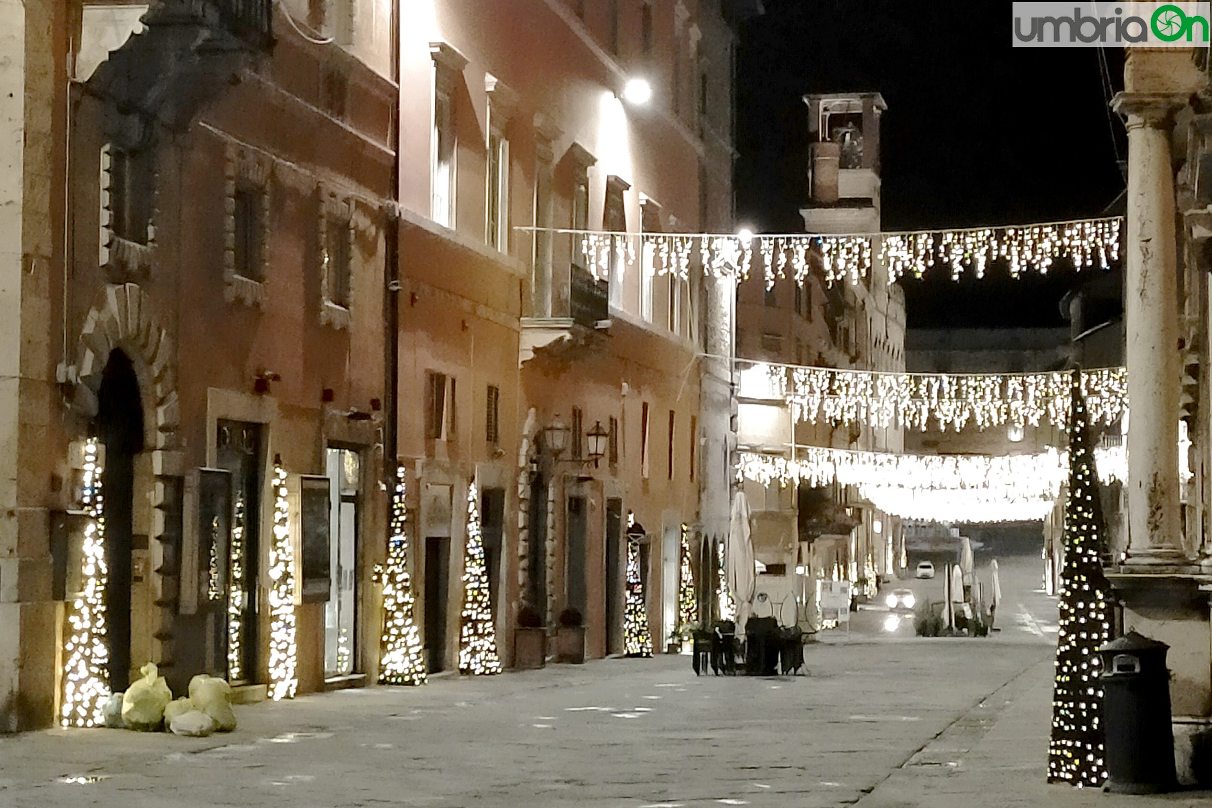 Capodanno 2021: Perugia deserta dopo la mezzanotte