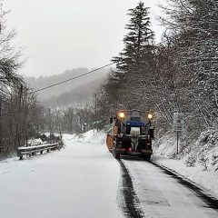 Neve nell’Orvietano e area Polino: mezzi Provincia in azione