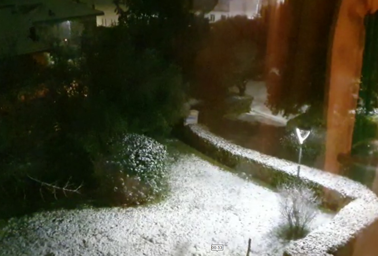 ‘Burian’ in Umbria, neve su Perugia