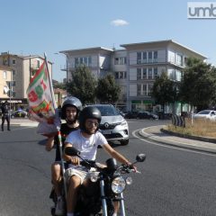 I tifosi della Ternana ad Acquasparta: ‘corteo’ in scooter