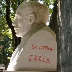 Scritta antisemita nel parco di Perugia. Romizi: «Indagheremo»