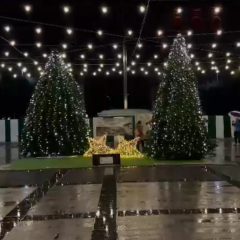 Natale e luminarie a Terni, il test in piazza Tacito – Video