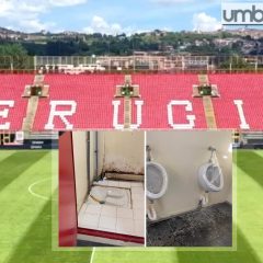 Perugia, allo stadio Curi bagni indecorosi