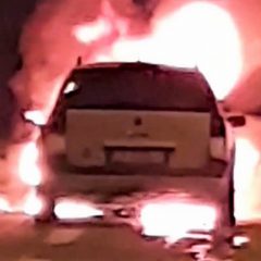 Auto brucia in galleria nella zona di Colfiorito