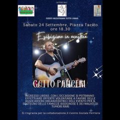 Terni, Gatto Panceri in concerto: un evento per la solidarietà