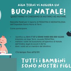 Aiga Terni lancia la ‘campagna di Natale’ per la pediatria del Santa Maria