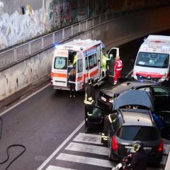 Terni: schianto nel sottopasso fra Tuillo e borgo Bovio. Tutti i coinvolti in ospedale