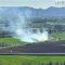 Maratta: sterpaglie in fiamme lungo la strada chiusa