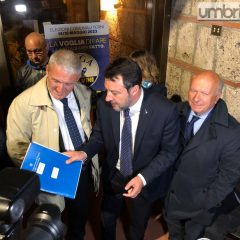 Latini, Tesei, sanità, infrastrutture: parla Matteo Salvini – Video