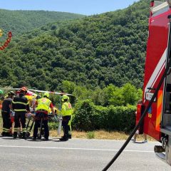 Tre Valli Umbre, schianto con la moto: uomo in ospedale a Perugia