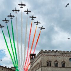 Lo spettacolo delle Frecce Tricolori a Perugia – Il video