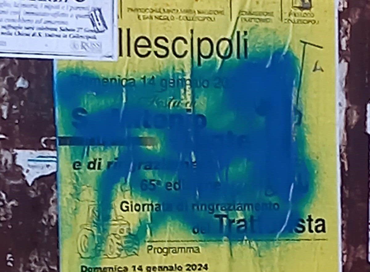 Collescipoli: vandalo contro cartelli e manifesti ‘religiosi’