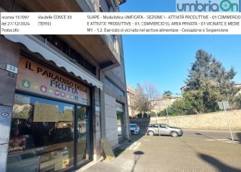 Terni, commercio: cessazione in via delle Conce. Novità in via Primo Maggio e strada Alferini