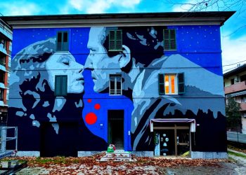 Narni, c’è il decimo murale per il mondo del cinema: Vittorio Gassman e Stefania Sandrelli