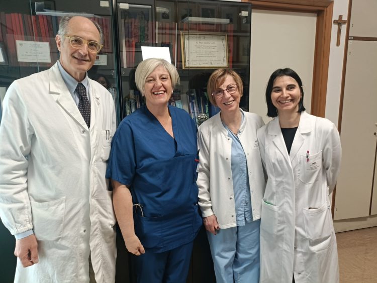 Il professor Gerli e le dottoresse Marchesini, Baiocchi e Spataru