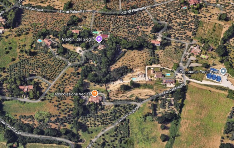 Strada del Gioglio (screen Maps)