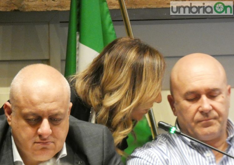 La dirigente Marcucci con Bandecchi