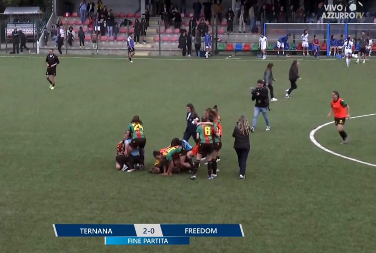 L'esultanza finale (screen Vivo Azzurro)