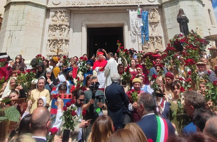 Robert Francis Prevost a Cascia il 22 maggio 2024 (foto di Niccolò Sabatini)