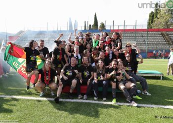 Per la Ternana Women la festa è totale: vinto il campionato di serie B – Foto Mirimao