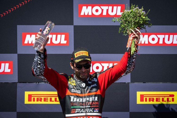 Petrucci sul podio a Most
