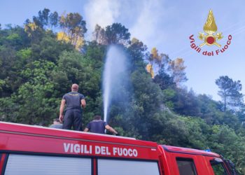Scheggino: rogo boschivo a ridosso del paese. Serve l’elicottero
