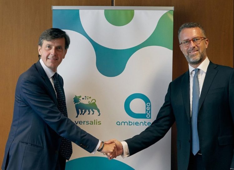 Adriano Alfani (Versalis) e Gabriele Di Cintio (Acea Ambiente)