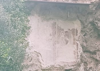 «Scomparso per sempre» il San Cristoforo dipinto sulla roccia a Ferentillo