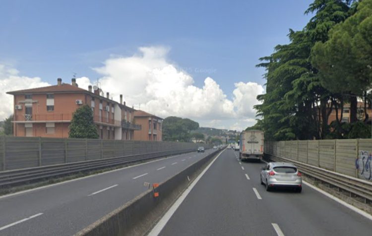 La E45 a Balanzano (screen Maps)