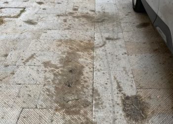 Precetto: «Ripulire la pavimentazione macchiata»