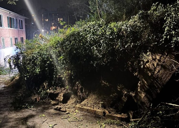La frana (foto assessore Francesco Zuccherini)