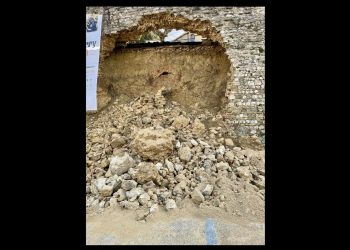 Crolla una porzione delle mura di cinta di Montefalco. Subito stanziati 3,6 milioni di euro