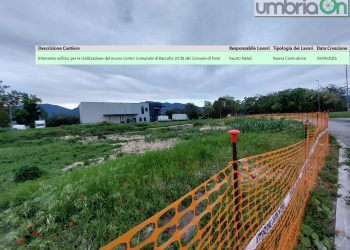 Terni, nuovo centro comunale rifiuti: dopo le opere preliminari, via all’intervento edilizio