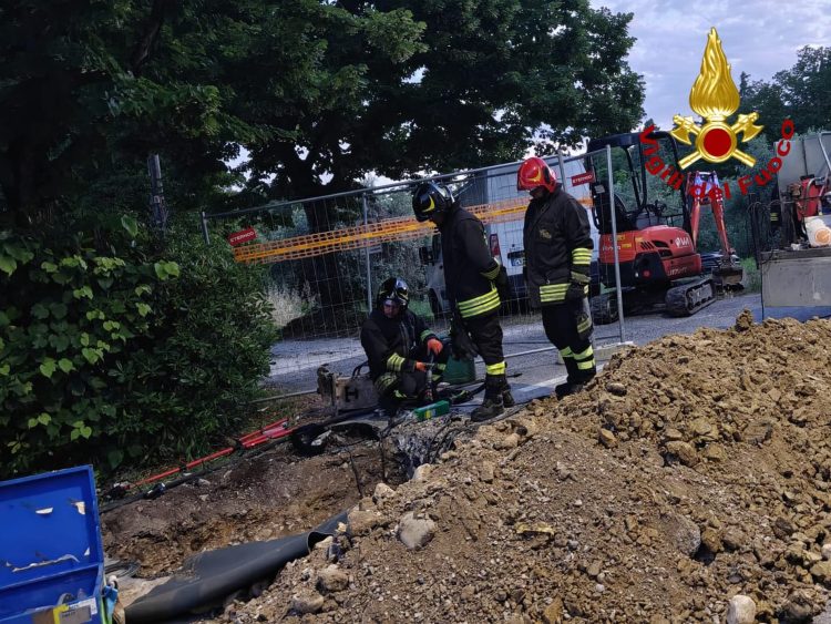 L'intervento dei vigili del fuoco