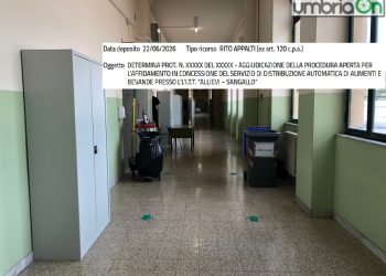 Terni, Itt ‘Allievi-Sangallo’: la gara per i distributori automatici finisce al Tar