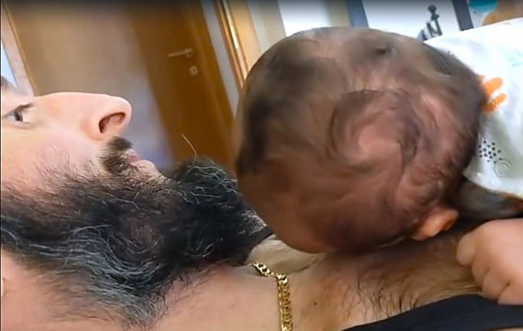 Marco Pietraccini con il figlio